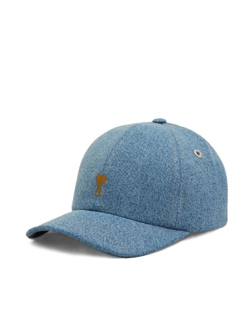 AMI ParisCappello da baseball in cotone denim Ami Paris | UCP264.DE0046480 USED BLUE